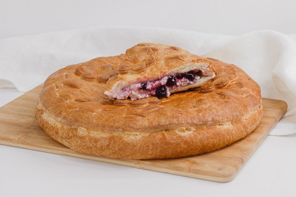 Жар-пицца. Меню. Пирог с творогом и черникой